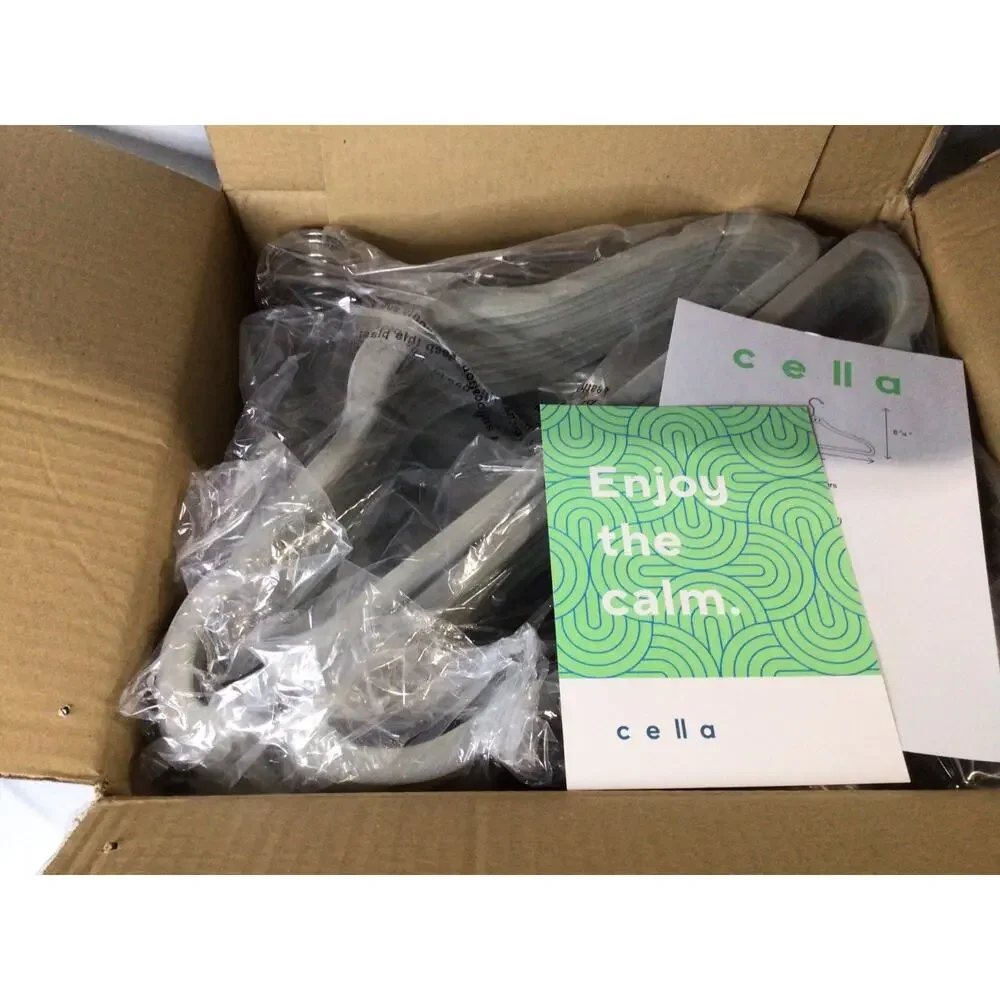Cella 50-pack Velvet Slim Hangers Glacier Grey New in Plastic Open Box
